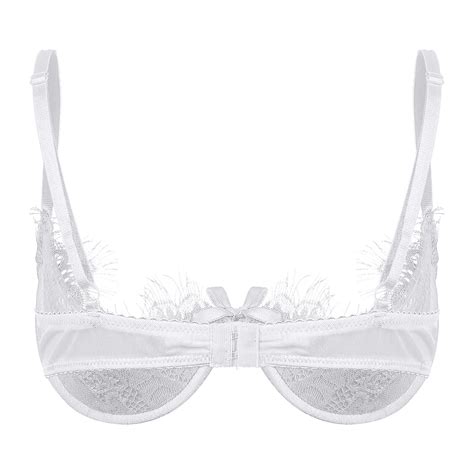 Women Lace Half Cup Bra Underwired Bra Sexy Open Nipple Bra Sleepwear