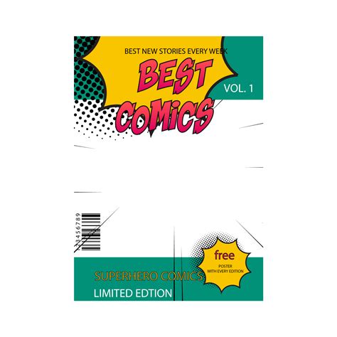 comic book cover template 4