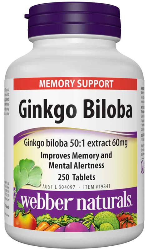 Ginkgo Biloba Tablets Webber Naturals Au