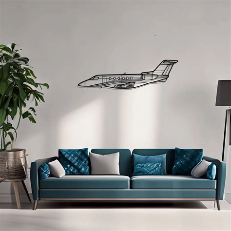 PC 24 Silhouette Metal Wall Art Airplane Silhouette Wall Decor Metal