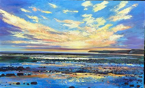 John Connolly In The Rockpools Contemporary Beach Painting No Naked Walls