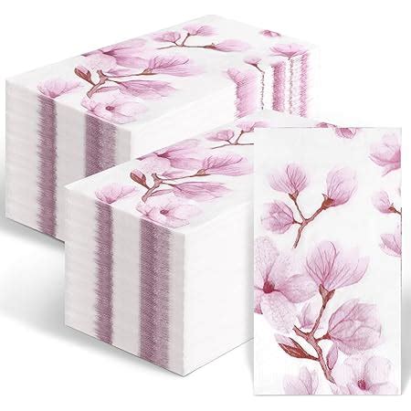 Amazon 200 Pcs Floral Guest Napkins Bathroom Napkins Guest