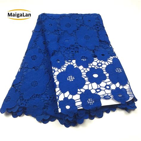 Maigalan Multicolor Guipure Water Soluble Lace Fabric Embroidered