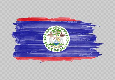 Watercolor painting flag of Belize 22753172 Vector Art at Vecteezy