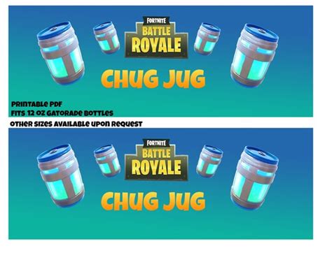 Printable Chug Jug Label