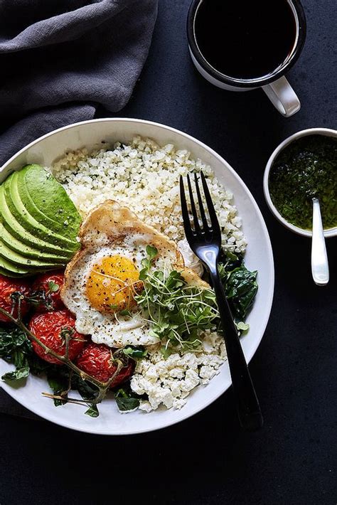 Savory Veggie Breakfast Bowls With Herb Olive Oil Drizzle Paleo