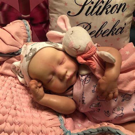 Lifelike Handmade Soft Silicone Reborn Newborn Baby Doll Set Asleep