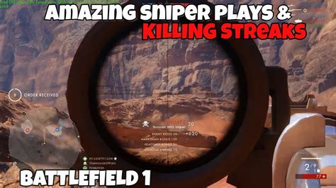 Battlefield Amazing Sniper Plays Kill Streaks Bf Scout Gameplay