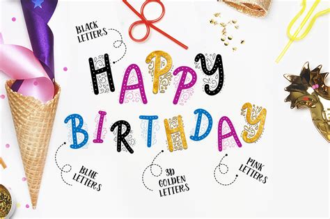 Birthday Party Big Graphic Set Graphic By Red Ink · Creative Fabrica