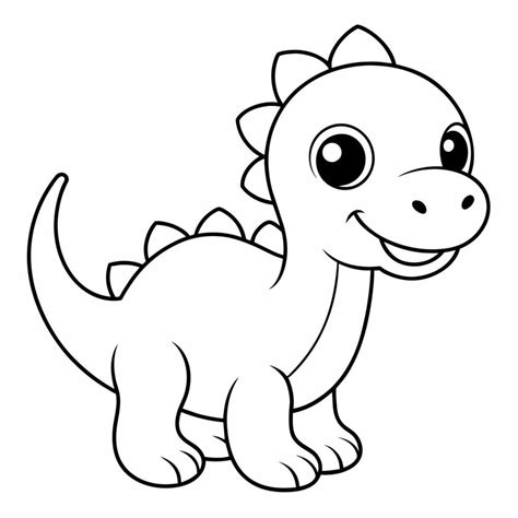 dinosaur black and white vector illustration for coloring book 38700357 Vector Art at Vecteezy