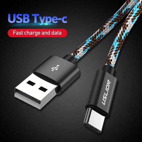 Uslion C Ble Usb Type C Graphite A Pour Recharge Rapide Et Transfert De