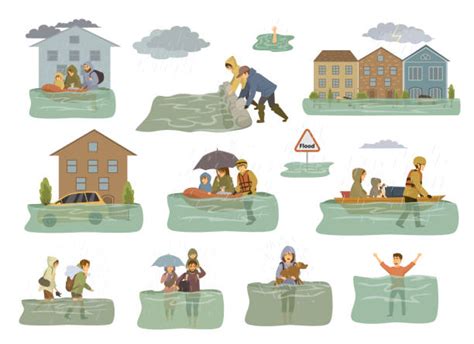 Flood Victims Illustrations Royalty Free Vector Graphics And Clip Art