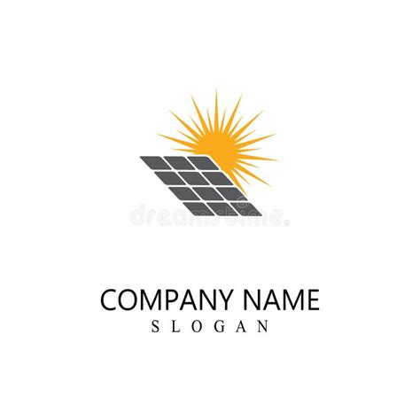 Solar Energy Logo Vector Template Stock Vector Illustration Of