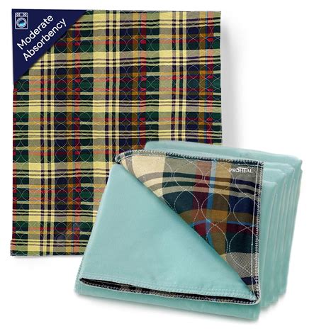 Proheal Plaid Reusable Underpads Moderate Absorbent Bed Pads Pee Pad Chucks 34 X 36 1