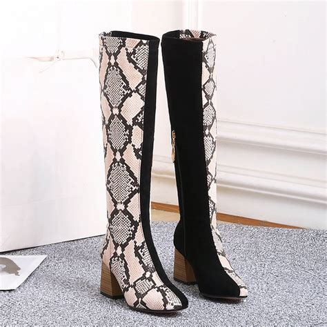 Vkekieo Thigh High Boots For Women Thick Thighs Round Toe High Heel