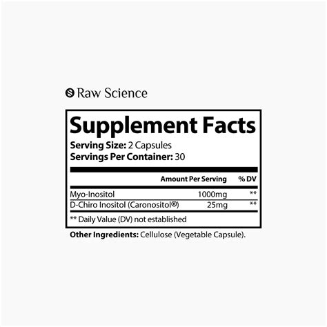 Myo-inositol & D-chiro Inositol Blend for Women - 60 Capsules – Raw Science