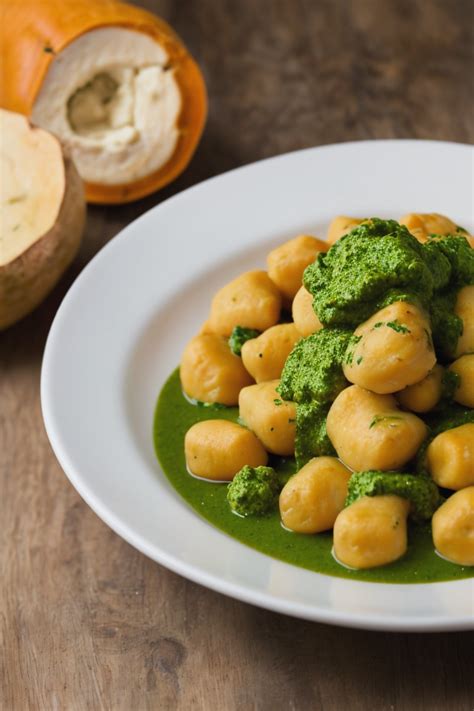 Sweet Potato Gnocchi And Dairy Free Pesto