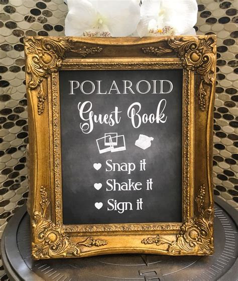 Polaroid Guest Book Snap It Shake It Sign It Polaroid Guest Book