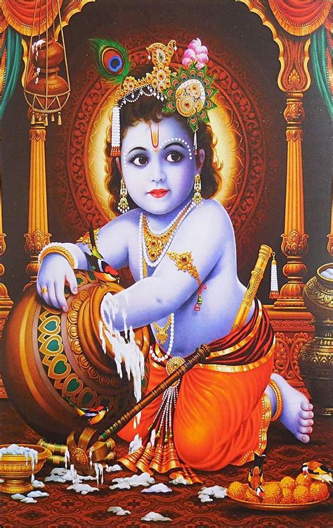 Makhan Chor Krishna Poster Lord Krishna Images Bal Krishna Radha Krishna Photo