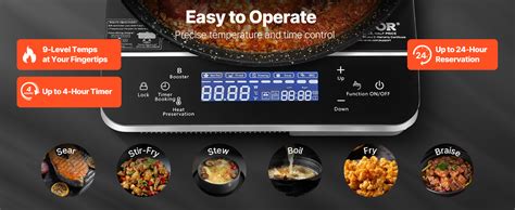 Vevor Portable Induction Cooktop W Countertop Burner Temp Levels Hot Plate Vevor Eu
