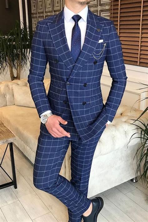 This Windowpane Blue Suit Is The Perfect Outfit For Weddings Or