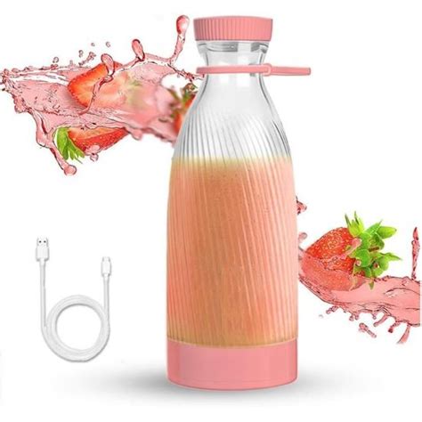 Mini Blender Smoothie 500 Ml Conception À 6 Lames Bouteille Mixeur