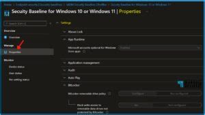 Intune Security Baselines Policies For Windows Or Windows