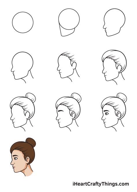 Face From The Side Drawing - How To Draw A Face From The Side Step By Step