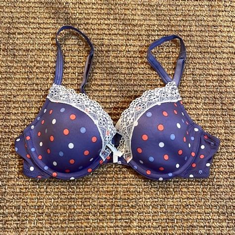 Aerie Intimates And Sleepwear Aerie Lace Polka Dot Purple Bra 32b