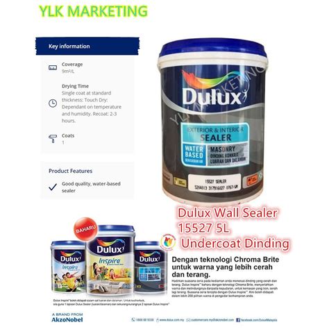 Ylk Ltici Dulux Inspire Exterior Interior Sealer Undercoat Dinding