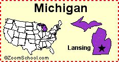 Michigan Facts Map And State Symbols EnchantedLearning