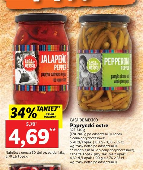 Papryka Jalapeno Zielona Krojona Casa De Mexico Cena Promocje