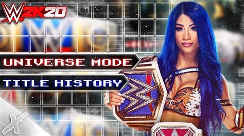 Wwe 2k20 Womens Universe Mode Title History Youtube