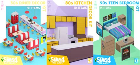 Zwhsims The Sims Throwback Collection A Three Kit