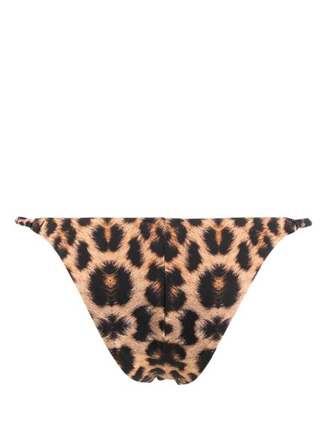 Noire Swimwear Leopard Print Bikini Bottoms Farfetch