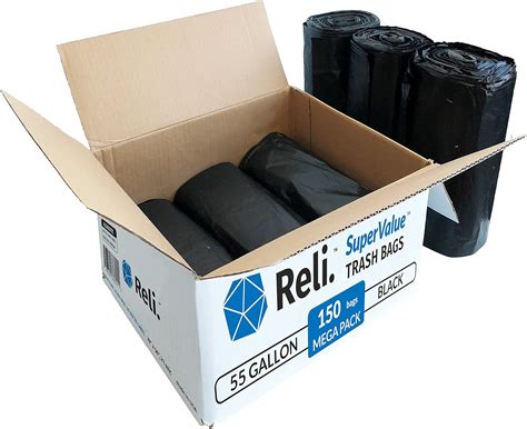 Buy Reli Easy Grab Trash Bags 55 60 Gallon 150 Count Made In USA