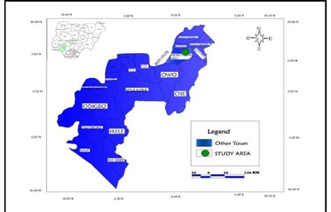 Map Of Study Area Inset Nigeria Showing Ondo State Source Ondo