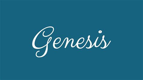 Learn How To Sign The Name Genesis Stylishly In Cursive Writing Youtube