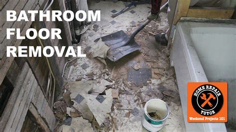 How To Remove A Bathroom Floor Step By Step By Home Repair Tutor