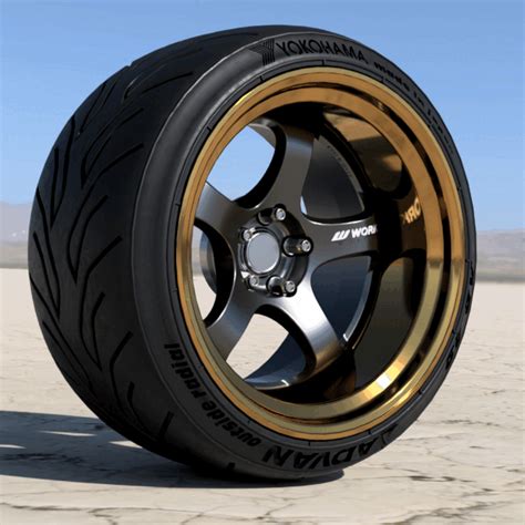 STL file Work Meister S1 R 2p 18 inch rims with advan tires for diecast ...