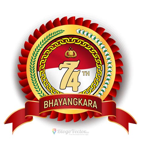 Hut Bhayangkara 74 Logo Vector Blogovector