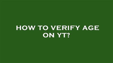 How To Verify Age On Yt YouTube