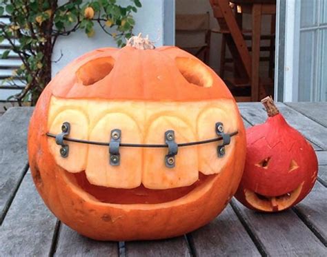 Braces Pumpkin Carving Pumpkin Decorating Creative Pumpkin Decorating