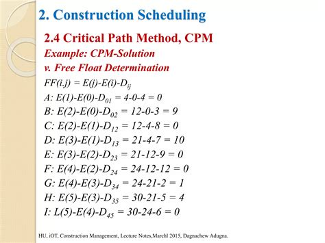 Chapter 3 Construction Planning And Scheduling Lect 3 Ppt