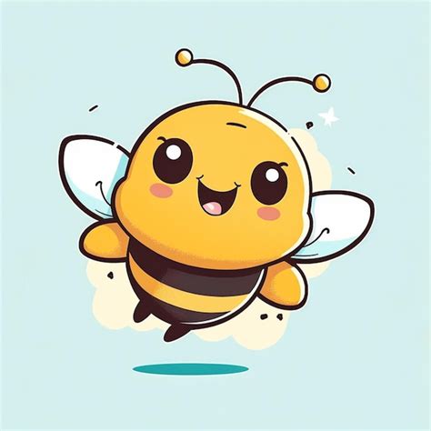 Premium Ai Image Cartoon Bee Flying In The Air With A Smile On Its