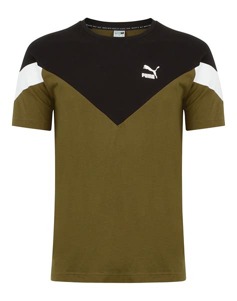 Puma Mens Iconic T Shirt Green Life Style Sports IE