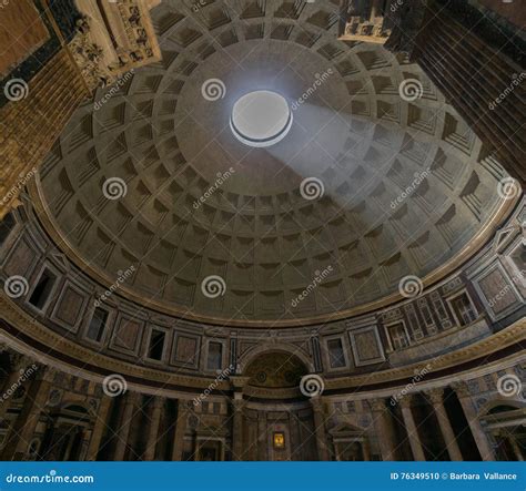 Dome and Oculus in the Pantheon Stock Photo - Image of copy, beam: 76349510