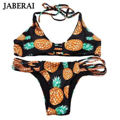 Jaberai Bikini Set Bandage Swimsuit Halter Bikini Hollow Out Reversible