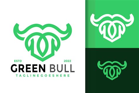 Green Bull Logo Design, brand identity logos vector, modern logo, Logo ...