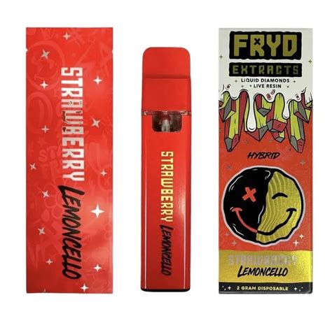 2 Gram Disposable Vape STRAWBERRY LEMONCELLO By FRYD Hybrid THC 95